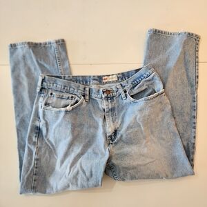 Vintage Wrangler Regular Fit Straight Leg Jean 36x29 Light Blue Wash 100% Cotton